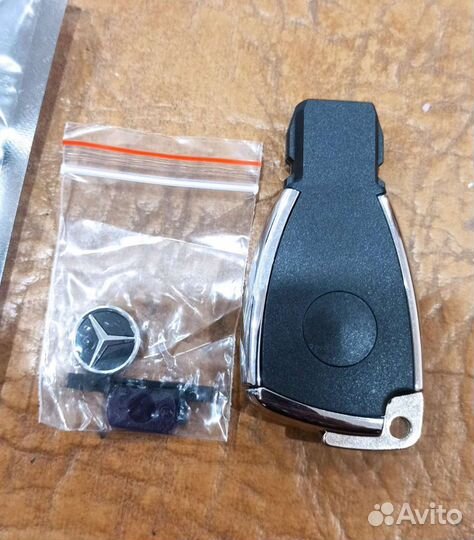 Корпус ключа хром mercedes 3 кнопки рыбка