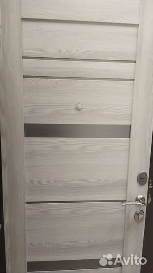 Дверь царговая межкомнатная с матированным зеркало