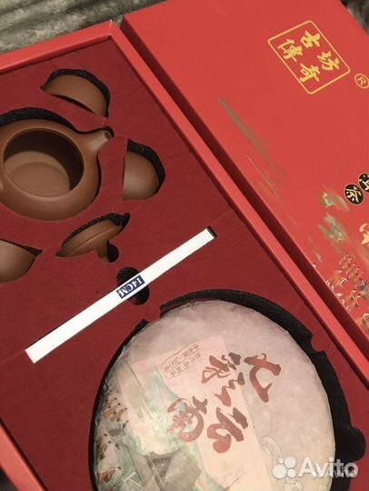 Китайский сервиз + шу Пуэр блин 260г Подарочный