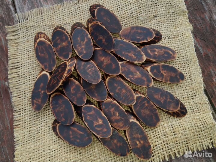 Деревянные руны из спилов черёмухи