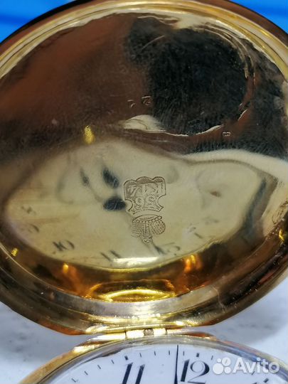 Золотые карманные часы ILLinois watch co