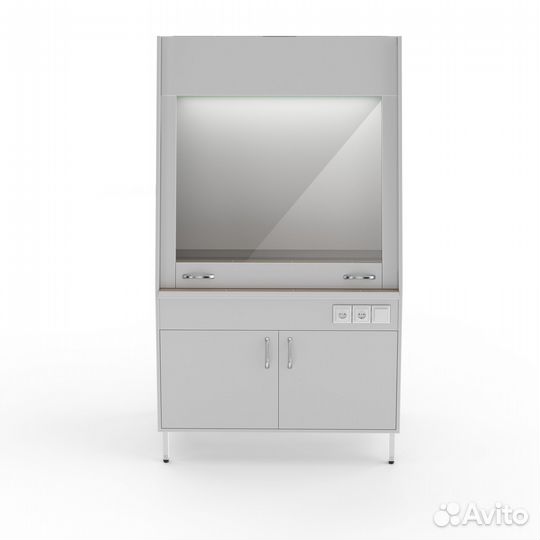 Вытяжной шкаф со столешницей из керамогранитной плитки Теолаб шв-1200 кг