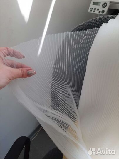 Ткань фатин гофре белая