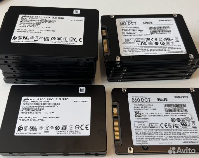 Диски SSD 860/883 DCT