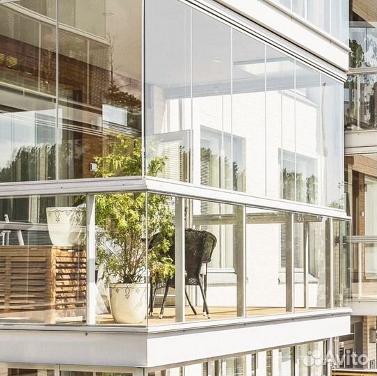 Безрамное остекление лоджий