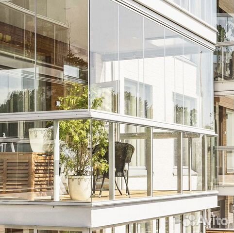 Безрамное остекление лоджий