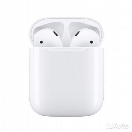 AirPods 2 с зарядным футляром, белый + рассрочка
