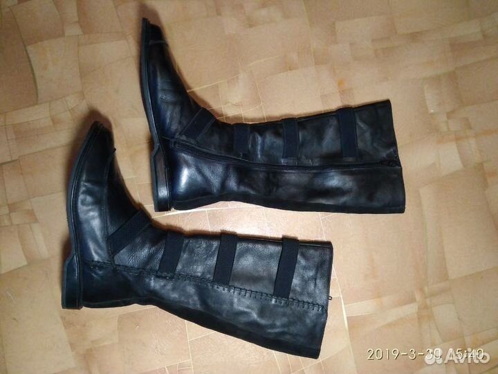 Сапоги кожаные