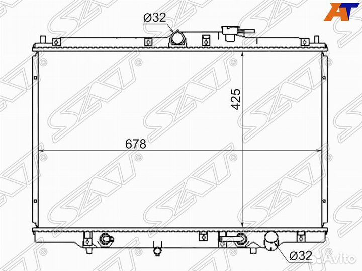 Радиатор охлаждения Honda Odyssey