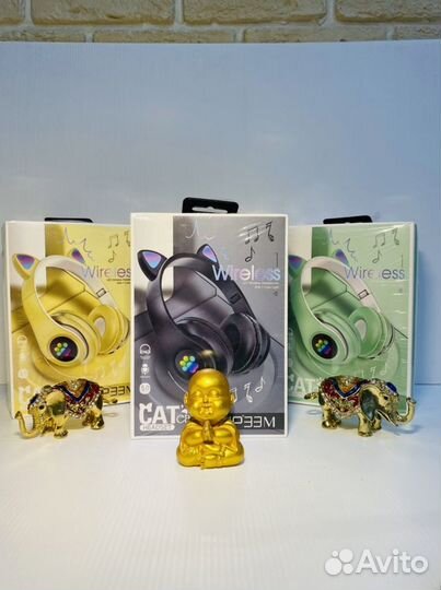 Наушники светящиеся с ушками кошечки