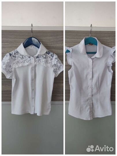Блуза школьная белая р 128 134