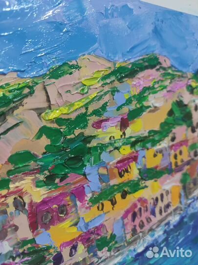 Картина маслом бухта