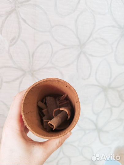 Баночка из экзотического дерева с корицей