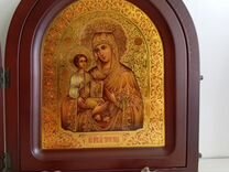 Икона рукописная Троеручица Божья матерь