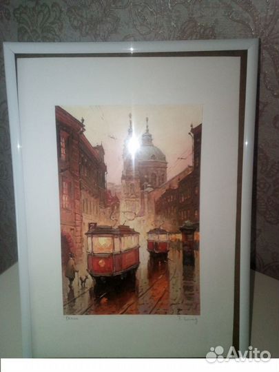 Картина, акварель, Чехия, рамка для, фото