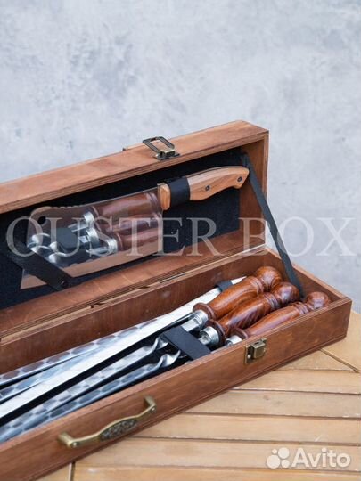 Подарочный набор для пикника с шампурами 