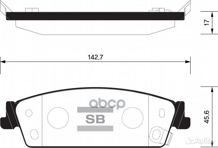 SP1563 колодки дисковые задние Cadillac Escala