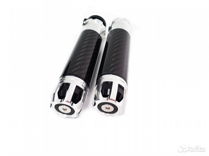 Ручки руля Rizoma (silver-carbon) с грузиками