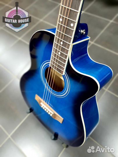 Акустическая гитара Новая Синяя