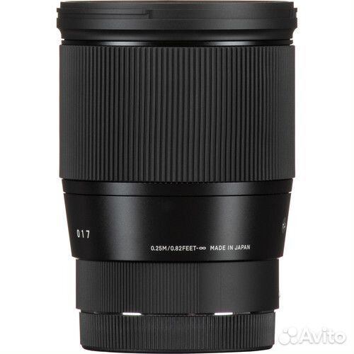 Объектив Sigma 16mm f/1.4 DC DN Contemporary EF-M