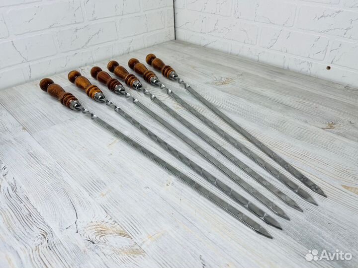 Шампур для люля 16*500мм из нерж с дер.ручкой