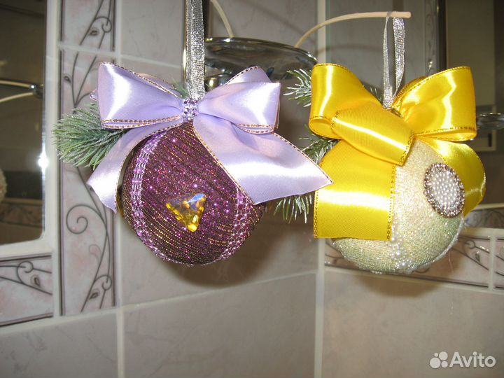 Новогодние шары ручной работы