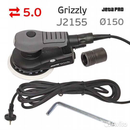 Машинка шлифовальная Jeta PRO Grizzly (5мм; 150мм) бесщеточная вращательно-орбитальная электрическая