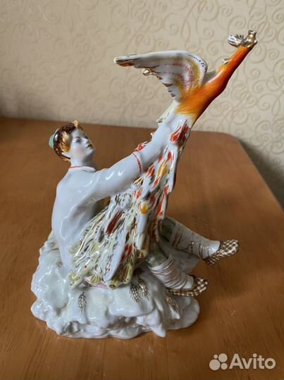 Статуэтка Иванушка с Жар-Птицей, фарфор, лфз