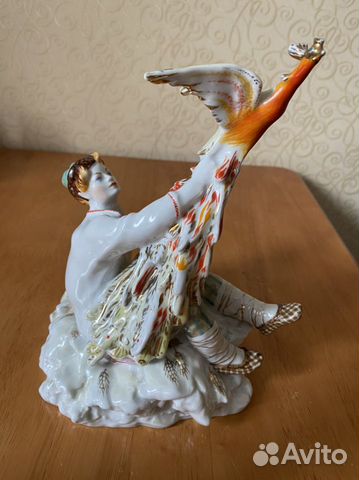 Статуэтка Иванушка с Жар-Птицей, фарфор, лфз