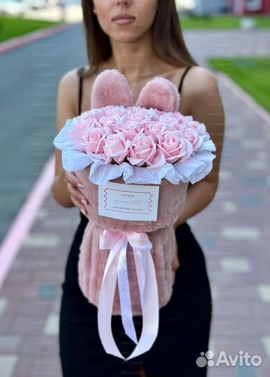 Букет роз цветов мыльные розы с доставкой