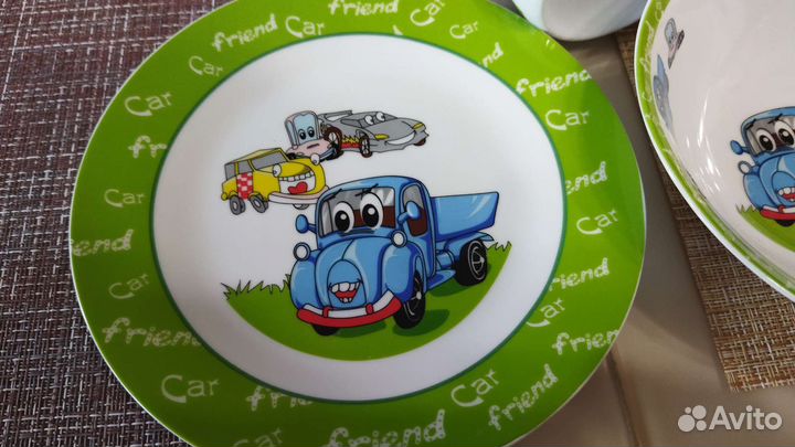 Набор детской посуды для мальчика и девочки