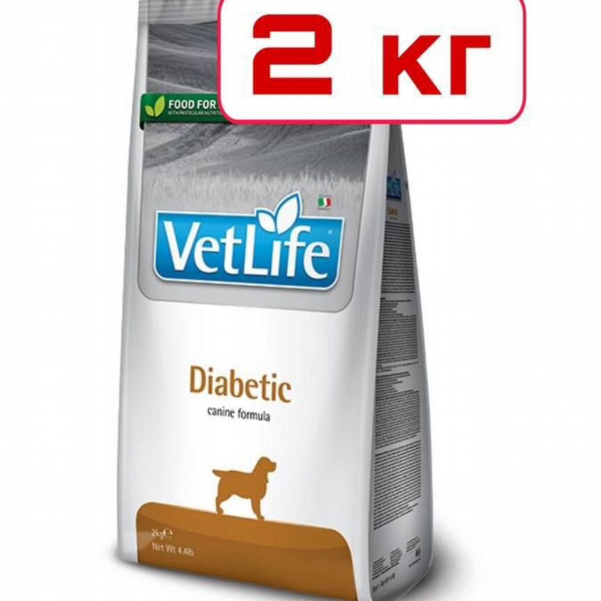 Корм для собак Farmina Vet Life Diabetic 2 кг