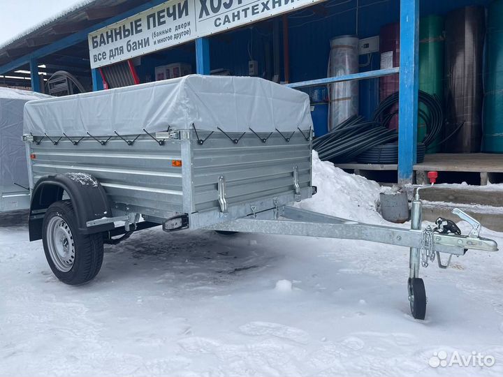 Прицеп с высоким бортом и с тентом 50см
