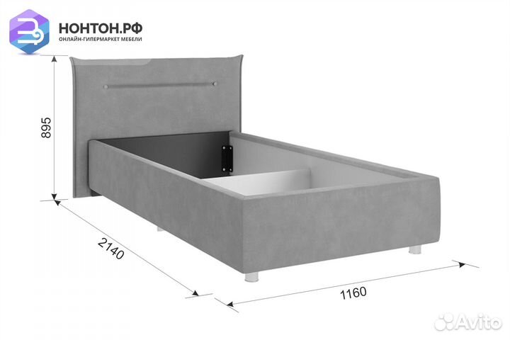 Кровать Бест 0.9 розовая