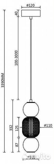 Подвесной светильник Maytoni Drop MOD273PL-L16CH3K