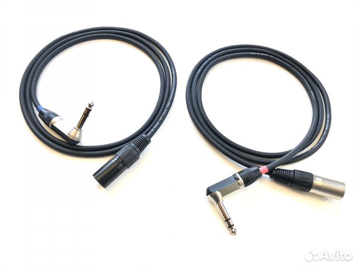 XLR Jack (2шт) кабели балансные Neutrik Invotone
