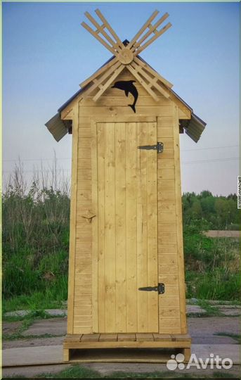 Дачный туалет деревянный TNU