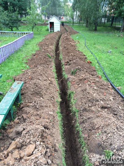 Ручная копка земли.Кладка.Заливка бетона