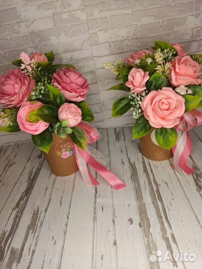 Букет из мыла ручной работы