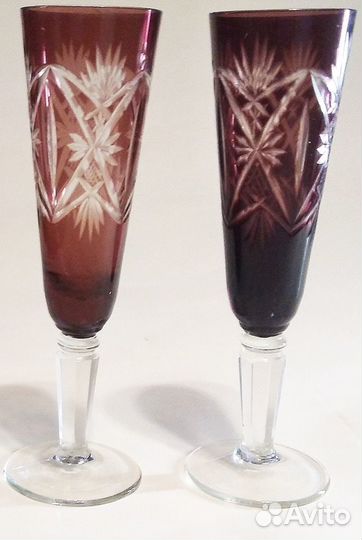 Марганцевое стекло: Фужеры, Бокалы, Графин