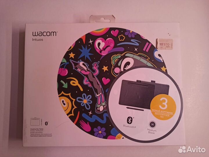 Графический планшет wacom Intuos M CTL-6100WLE-N