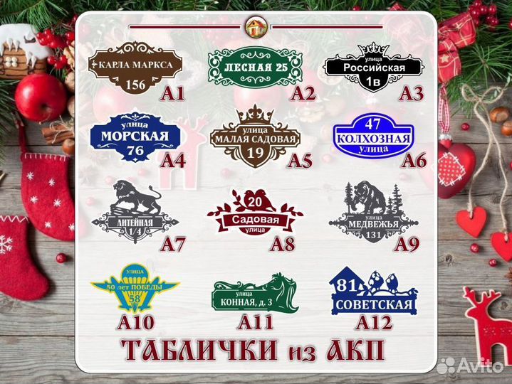 Адресные таблички из металла