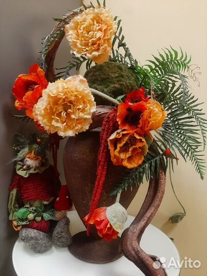 Интерьерная композиция и кукла ручной работы