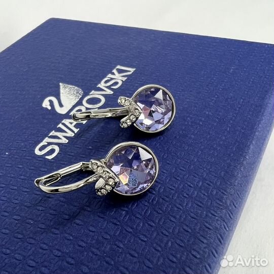 Swarovski Bella V сиреневые серьги