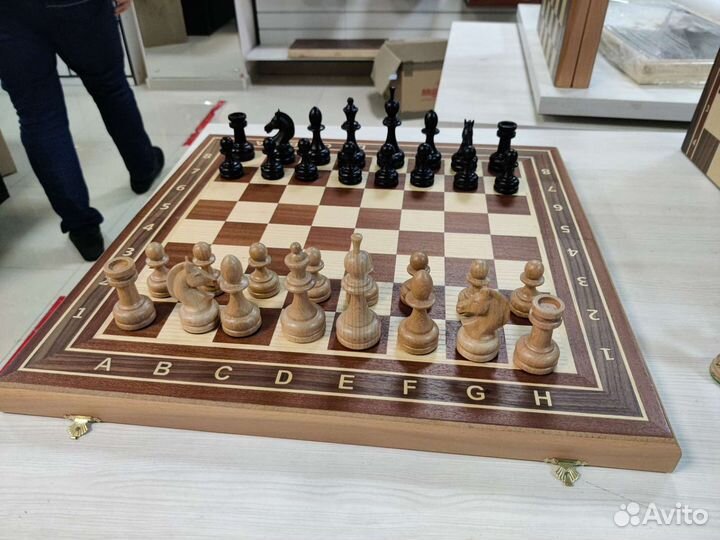 Шахматы красное дерево бук с утяжелением