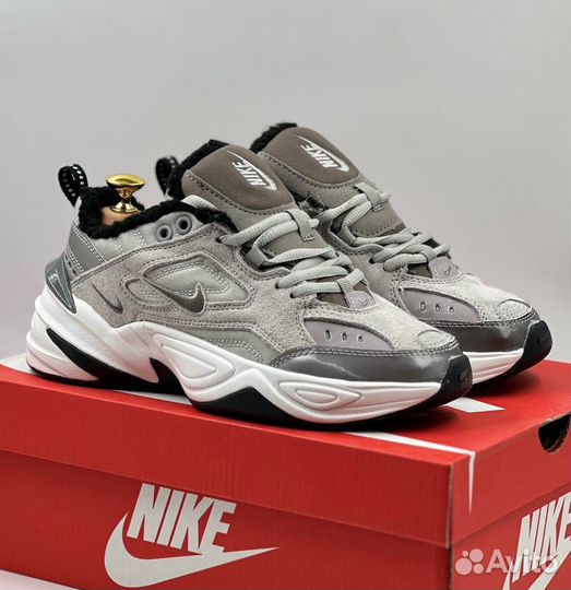Кроссовки Nike M2K Tekno Grey с Мехом