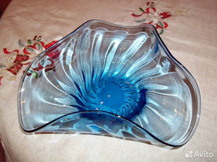 Купоросная фруктовница конфетница Чехословакия