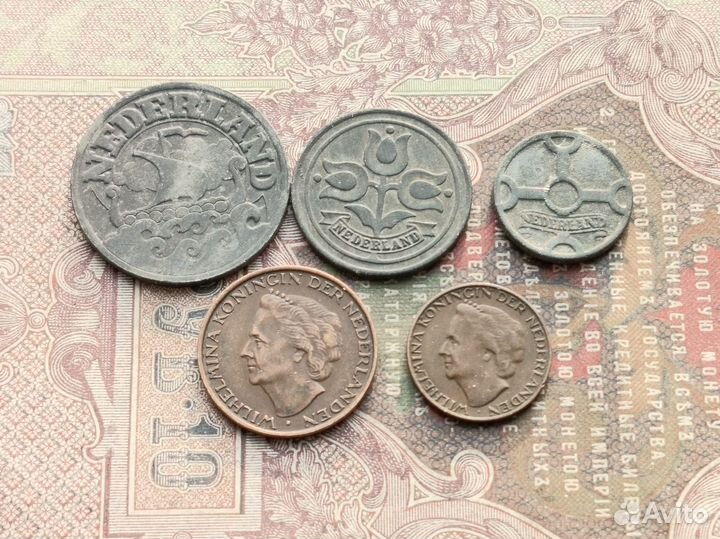 Монеты Нидерландов 1940-х