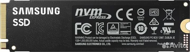 SSD накопитель Samsung 2 TB (M2, NVMe) - новый