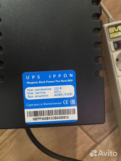 Ибп Ippon Back Power Pro 400 New, 400вa